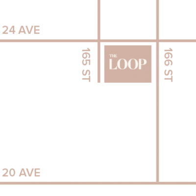 Locator map showing LOOP at 24 Avenue and 166 Street in South Surrey BC